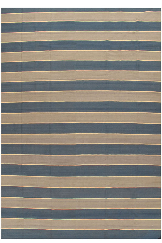 N-3556 - Kilim Blue Hand Woven Rug