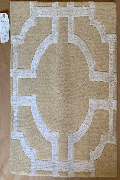 WAHO_IMAGE::n-3642 olympic wool & viscose light camel ivory 2' x 2'.jpg