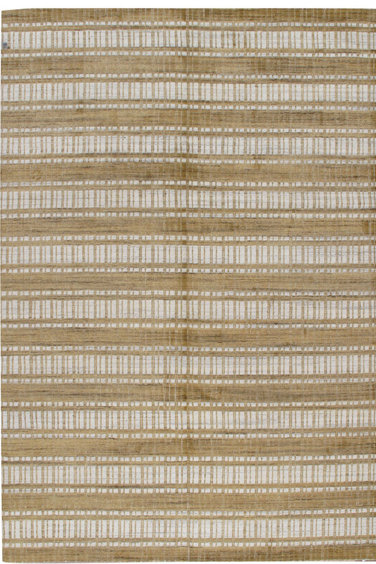 WAHO_IMAGE::n-4586 contemporary hand loomed white gold rug 7'10 x 9'11.jpg
