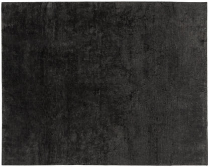 N-7074 - Contemporary Solid Linen Charcoal Modern Area Rugs