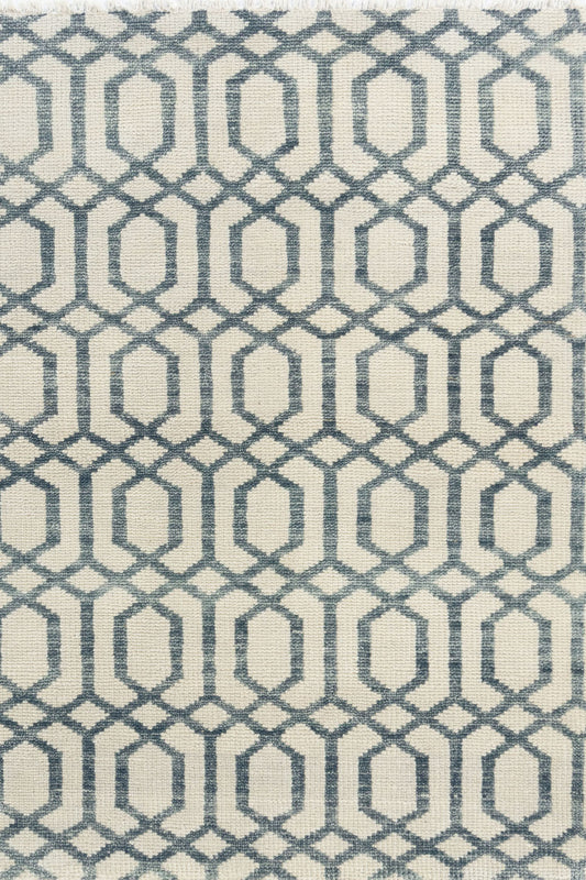 WAHO_IMAGE::n-7110 hexagonal cream blue rug 3' x 4'.jpg