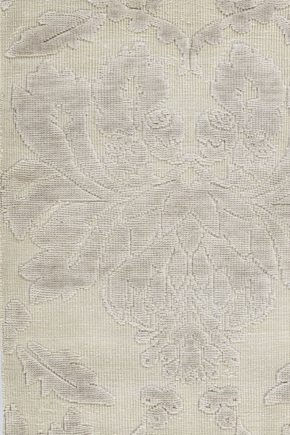 WAHO_IMAGE::n-7143 damask hi low ivory pale taupe modern area rugs 3' x 4'.jpg