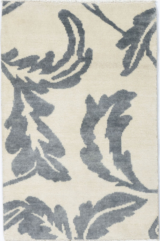 WAHO_IMAGE::n-7149 leaf design ivory-steel blue rug 3' x 4'.jpg