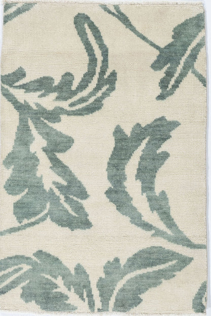 WAHO_IMAGE::n-7150 leaf design  ivory-teal rug 3' x 4'.jpg