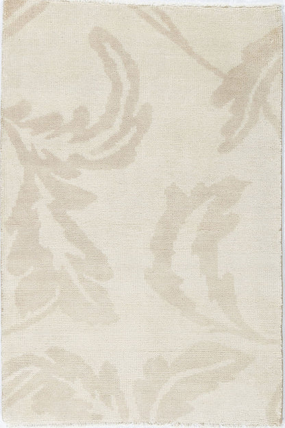 WAHO_IMAGE::n-7151-c leaf design full pile ivory-beige 2' x 3'.jpg