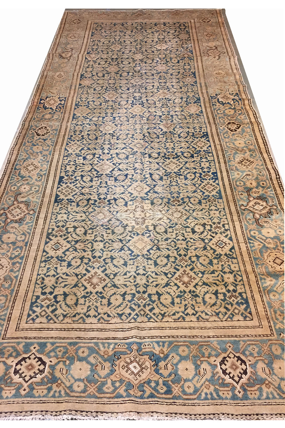 Q790 - Antique Brown Subdued Persian Malayer Rug