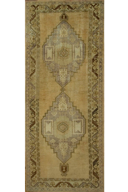 WAHO_IMAGE::u-1515 vintage turkish oushak gallery size rug 4'1 x 12'2.jpg