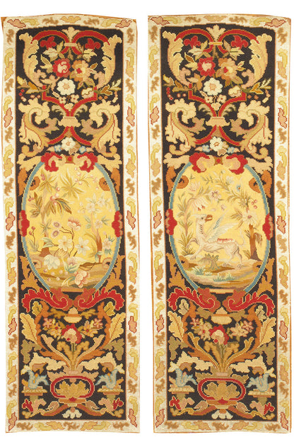 WAHO_IMAGE::u-1596 set of five 19th century needlepoint panels 1'3 x 3'10.jpg