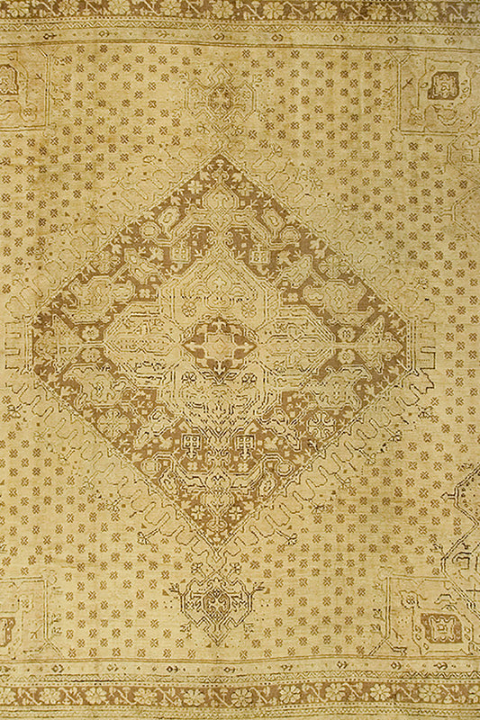 U-1720 - Vintage Subdued Turkish Oushak Rug