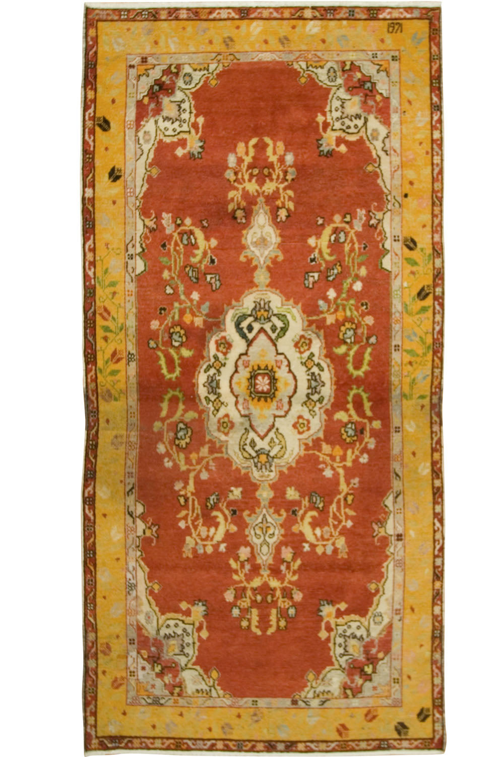 WAHO_IMAGE::u-1944 antique oushak gallery size rug 4'4 x 8'10.jpg