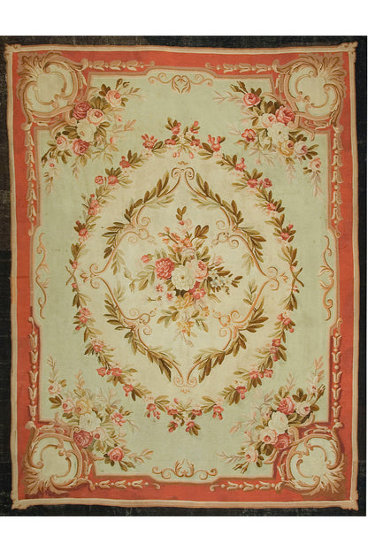 U-1968 - Antique French Aubusson Rug