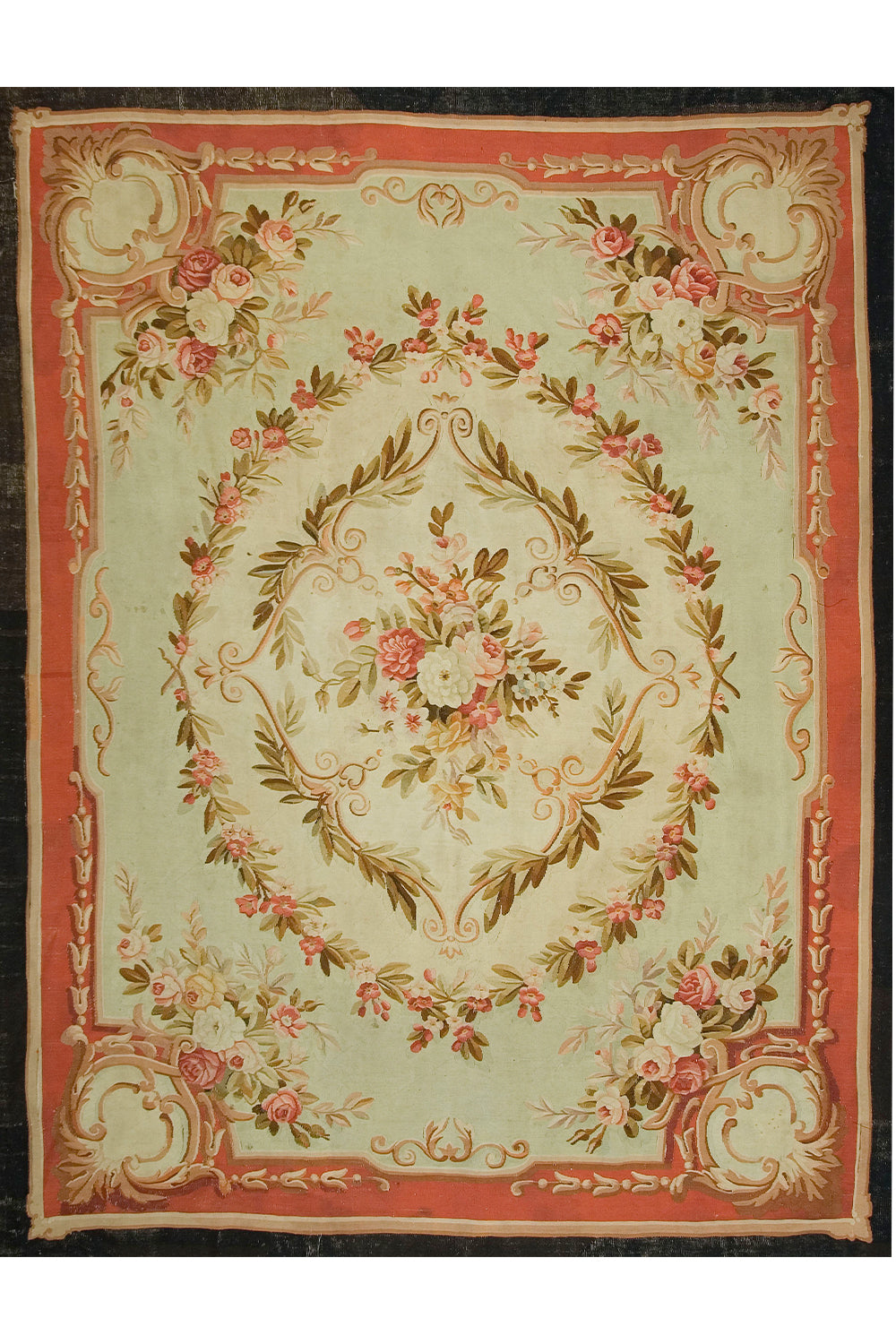 U-1968 - Antique French Aubusson Rug