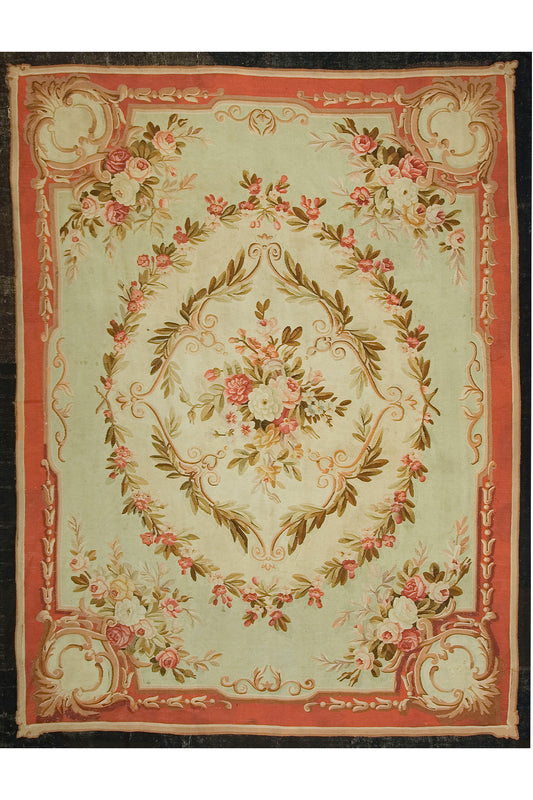 U-1968 - Antique French Aubusson Rug
