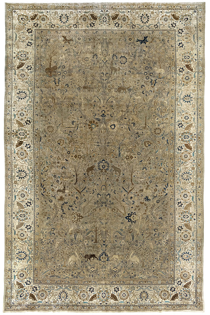 WAHO_IMAGE::u-2080 antique persian animal pictorial tabriz rug 13'3 x 20'5.jpg