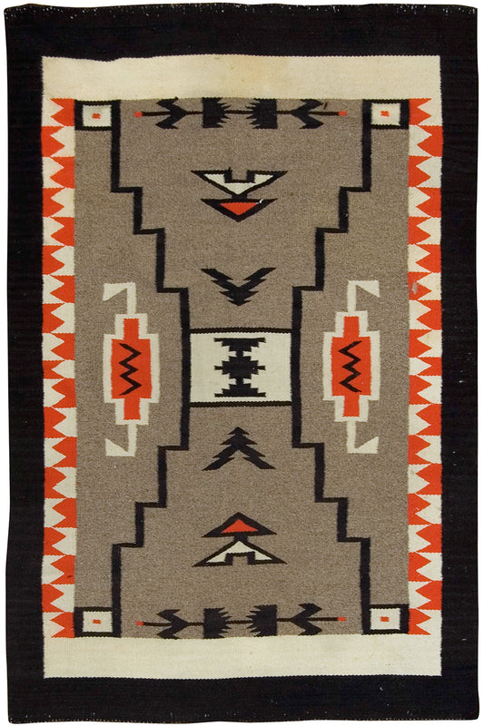 U-2271 - Vintage Native American Navajo Rug