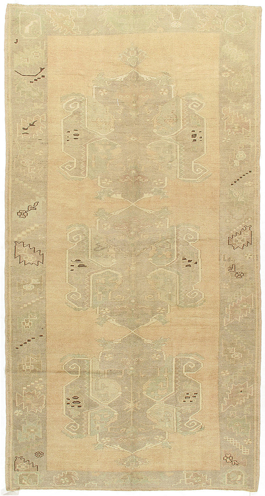 U-3018 - Vintage Subdued Turkish Oushak Rug