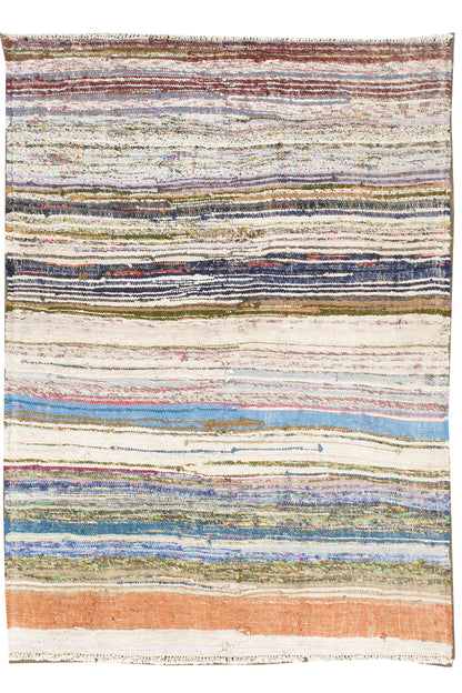 U-3301 - Vintage Turkish Fabric Kilim Rug