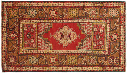 U-3329 - Vintage Turkish Oushak Rug