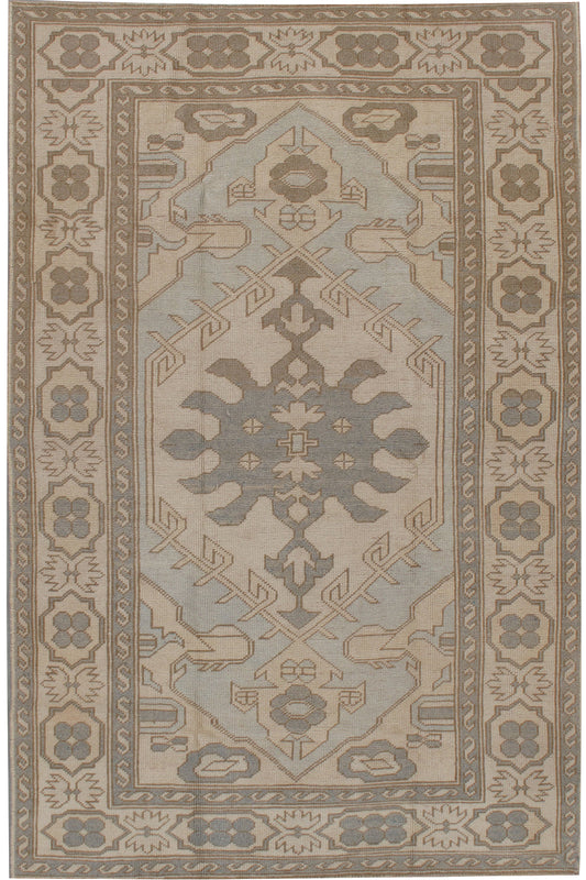 U-4760 - Vintage Subdued Turkish Oushak Rug