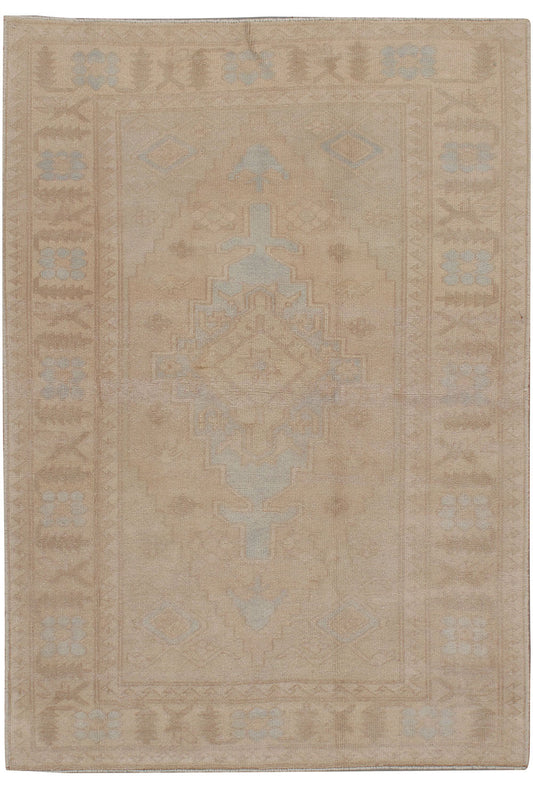 U-4765 - Vintage Subdued Turkish Oushak Rug