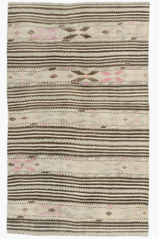 U-4920 - Vintage Turkish Kilim Rug