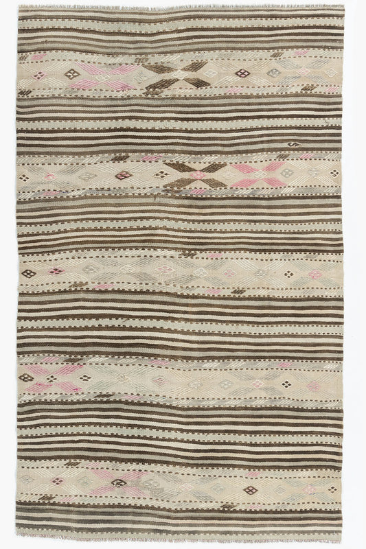 U-4920 - Vintage Turkish Kilim Rug