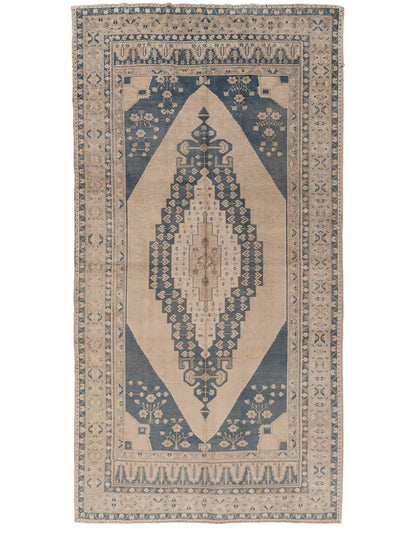 U-4948 - Vintage Subdued Turkish Oushak Tash Rug
