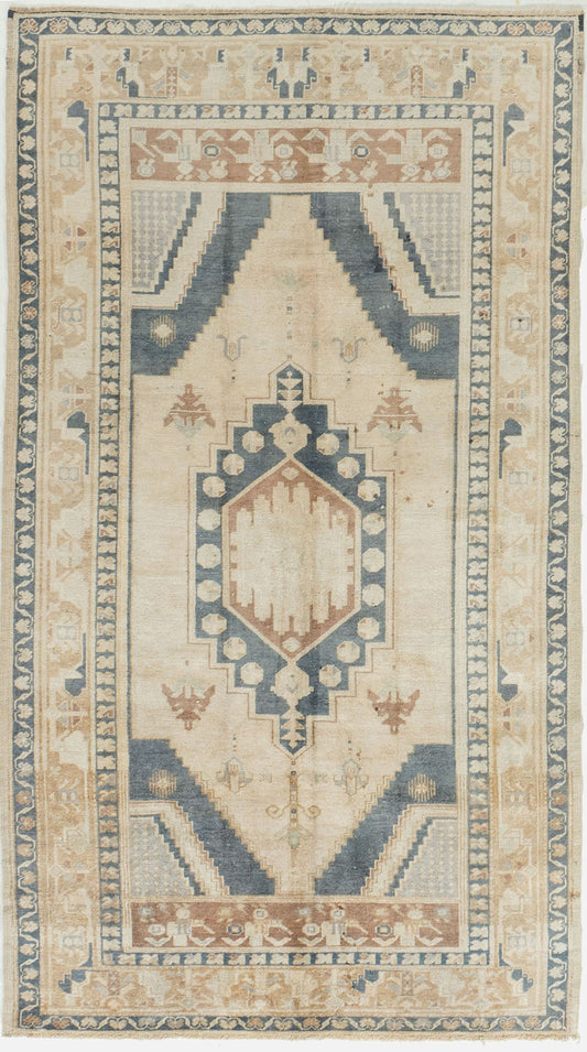 U-4968 - Vintage Subdued Turkish Oushak Rug