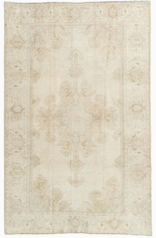 U-4971 - Vintage Subdued Turkish Oushak Rug
