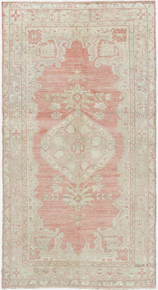 U-4972 - Vintage Subdued Turkish Oushak  Rug