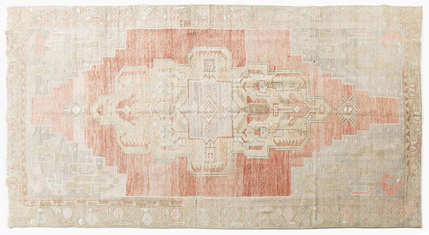 U-5018 - Vintage Subdued Turkish Oushak Rug