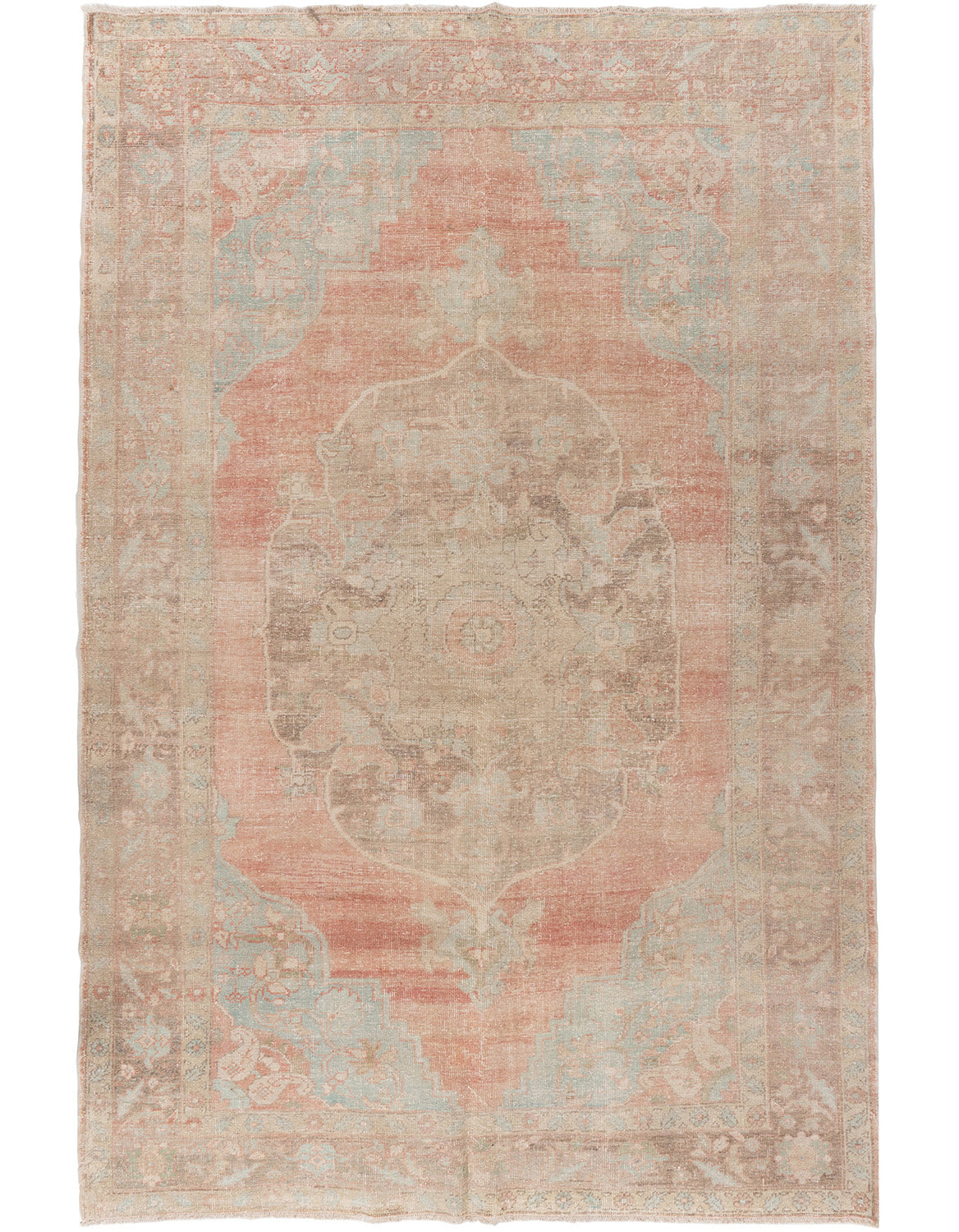 U-5047 - Vintage Turkish Oushak Rug