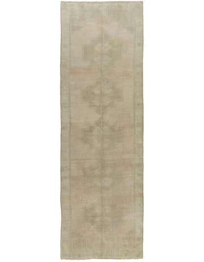 U-5256A - Vintage Subdued Turkish Oushak Runner