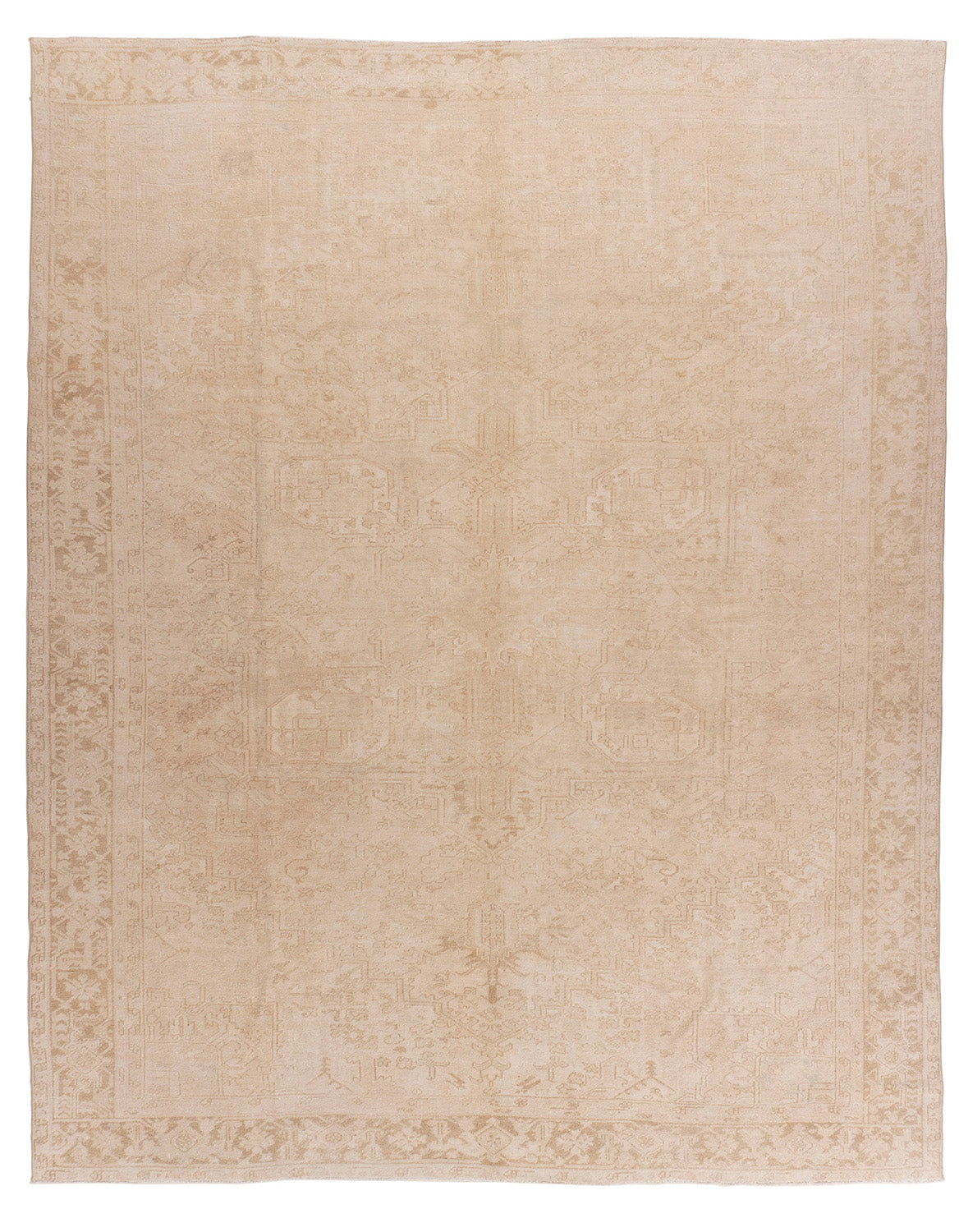 U-5257 - Vintage Subdued Persian Heriz Rug