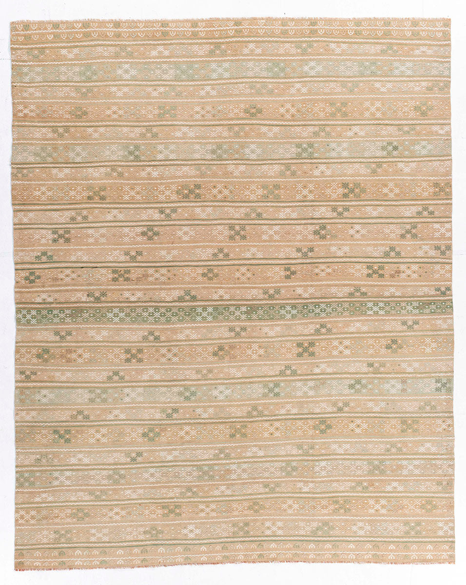 WAHO_IMAGE::u-5270 vintage turkish kilim wool cotton wool 7’2x9_thumb.jpg