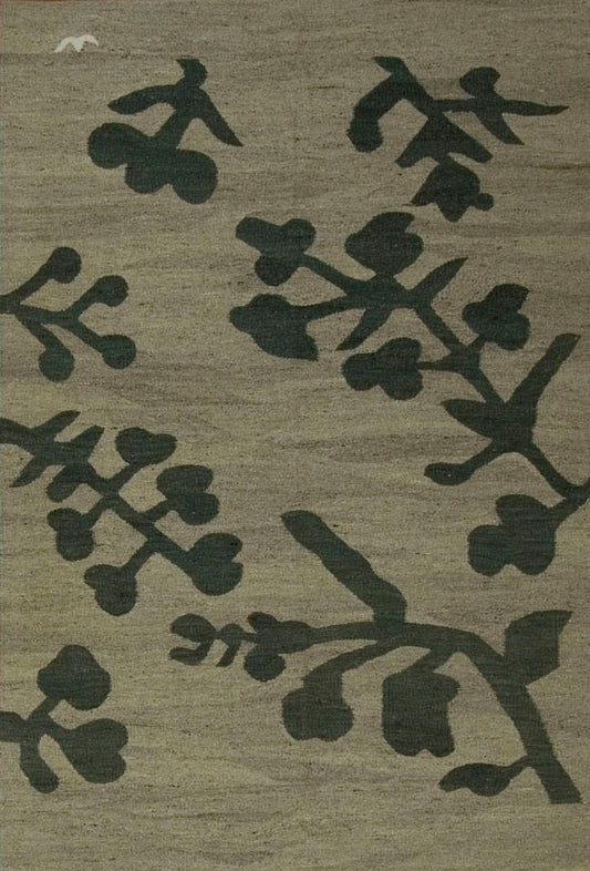 C1028 - Contemporary Natural Artisan Flatweave Rug