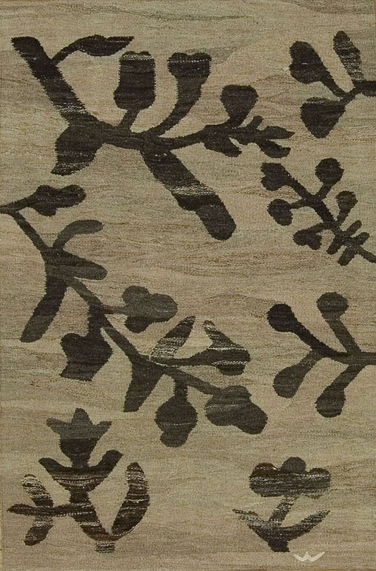 C1037 - Contemporary Natural Artisan Flatweave Rug