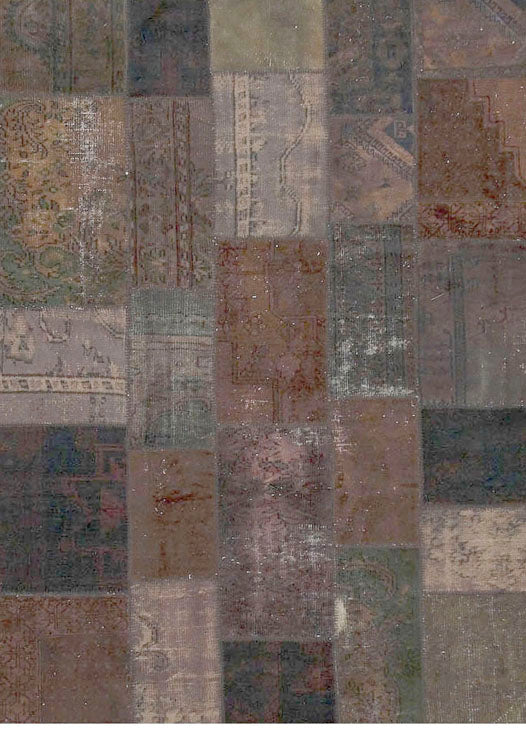 C1052 - Vintage Turkish Patchwork Overdyed Rug
