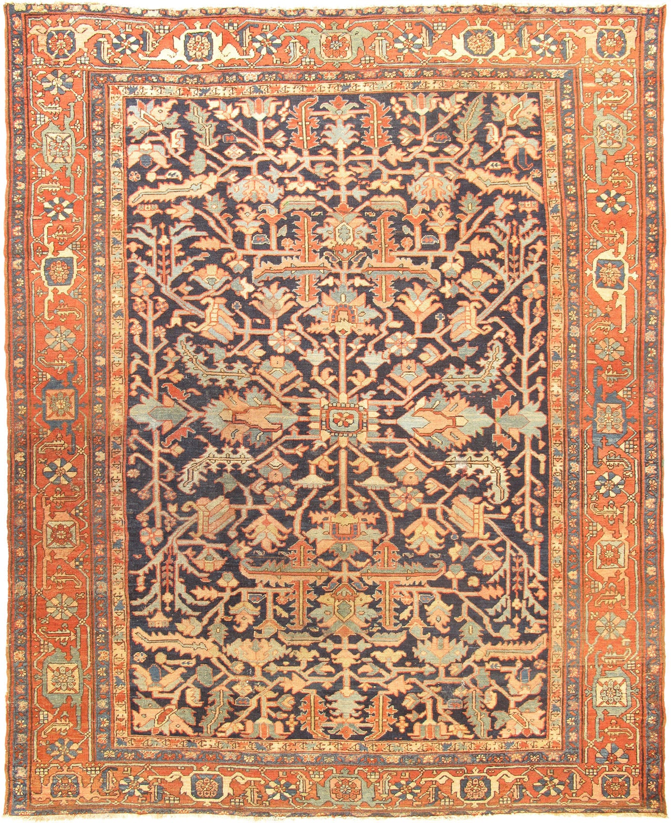 CU-1207.E3277 - Antique Persian Heriz Rug