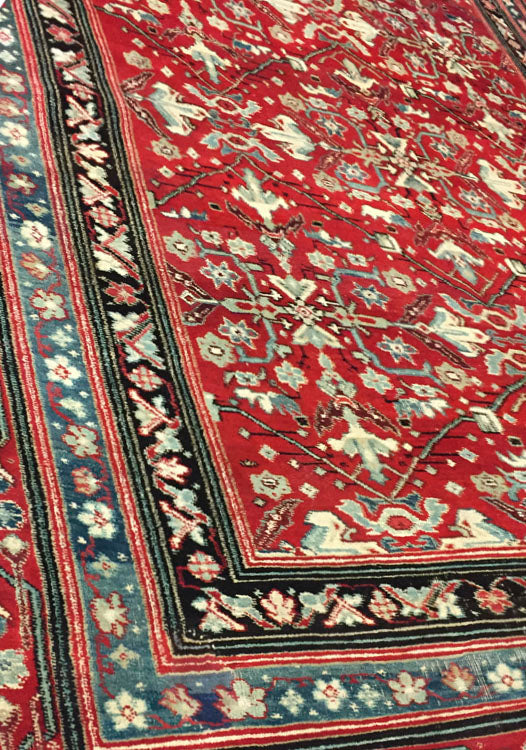 CU-1369 - Antique Indian Agra Rug