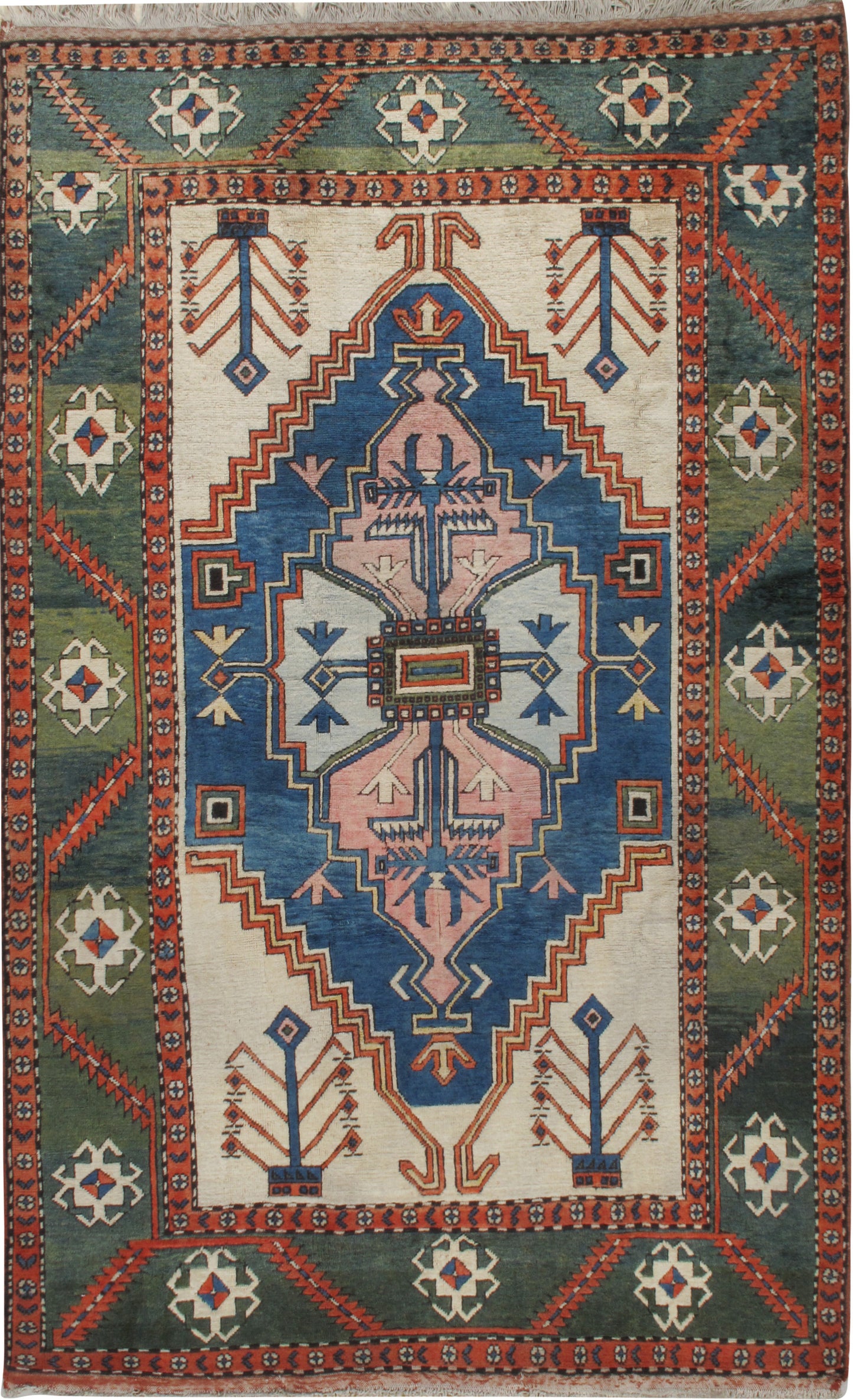CU-1455 - Vintage Turkish Oushak Rug