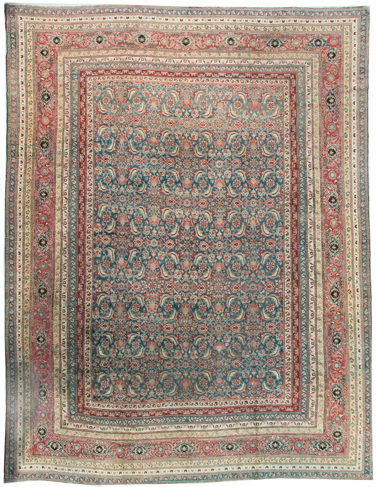 CU-1467 - Antique Indian Agra Rug