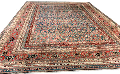 CU-1467 - Antique Indian Agra Rug