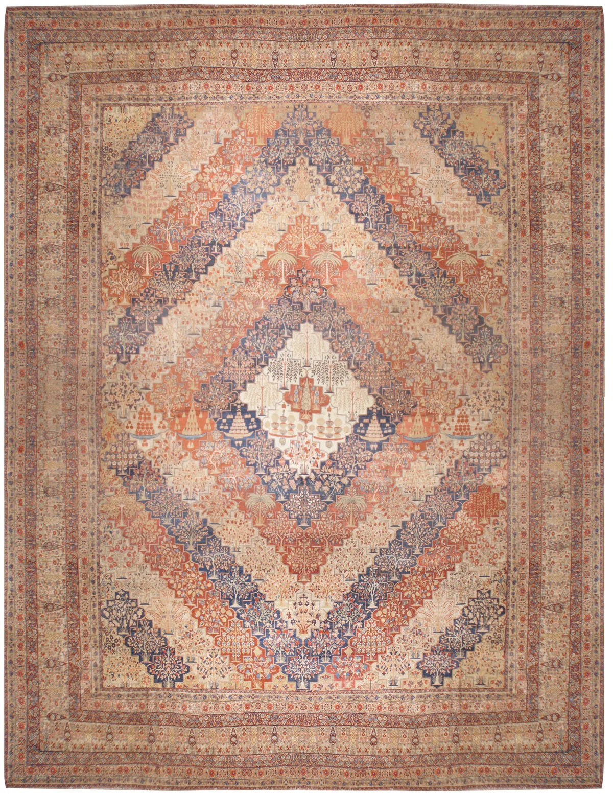 CU-1535-A112 - Antique Persian Kerman Rug