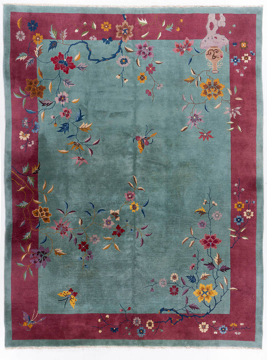 CU-1602 - Antique Chinese Art Deco Rug