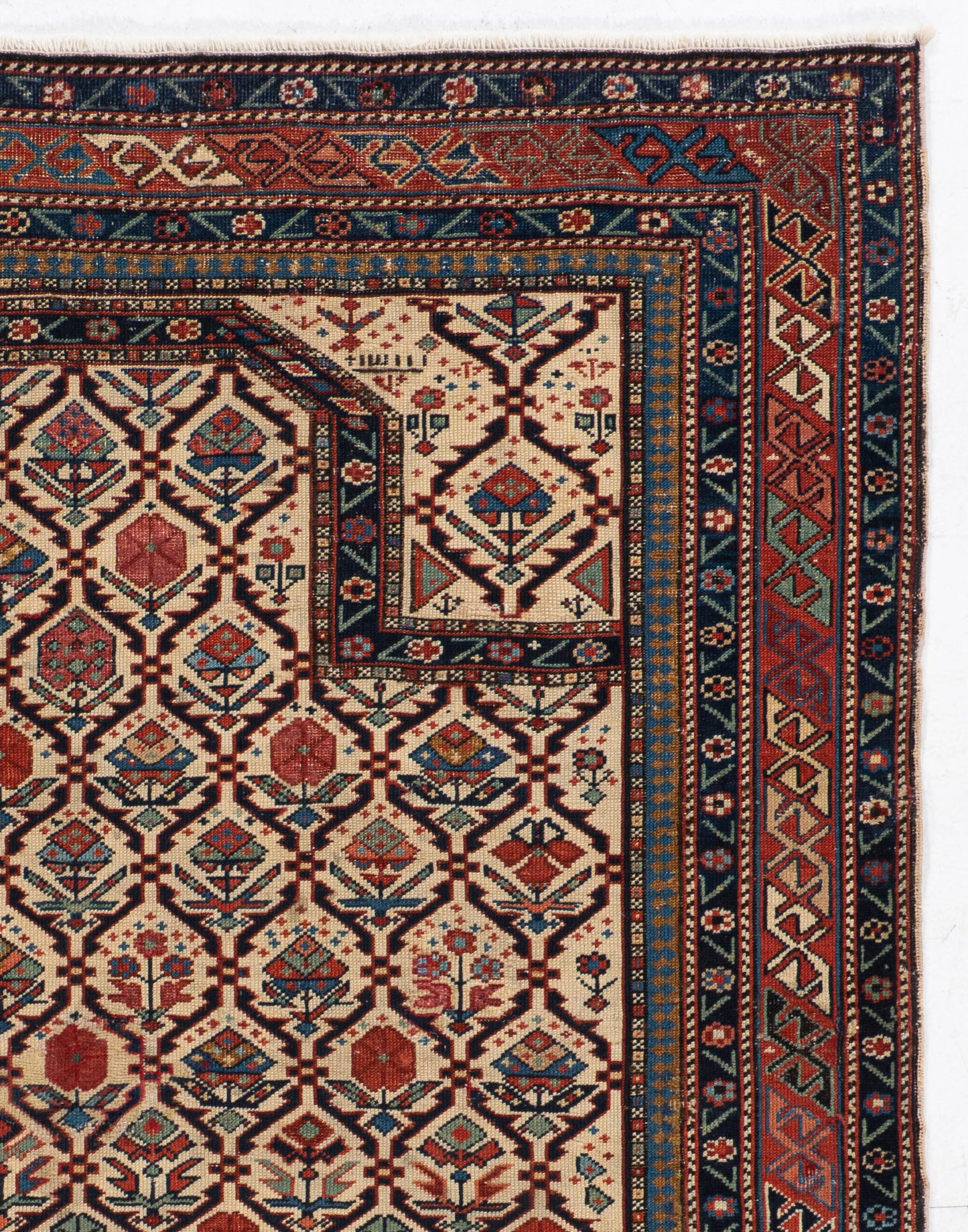CU-1631 - Antique Caucasian Shirvan Marasali Rug