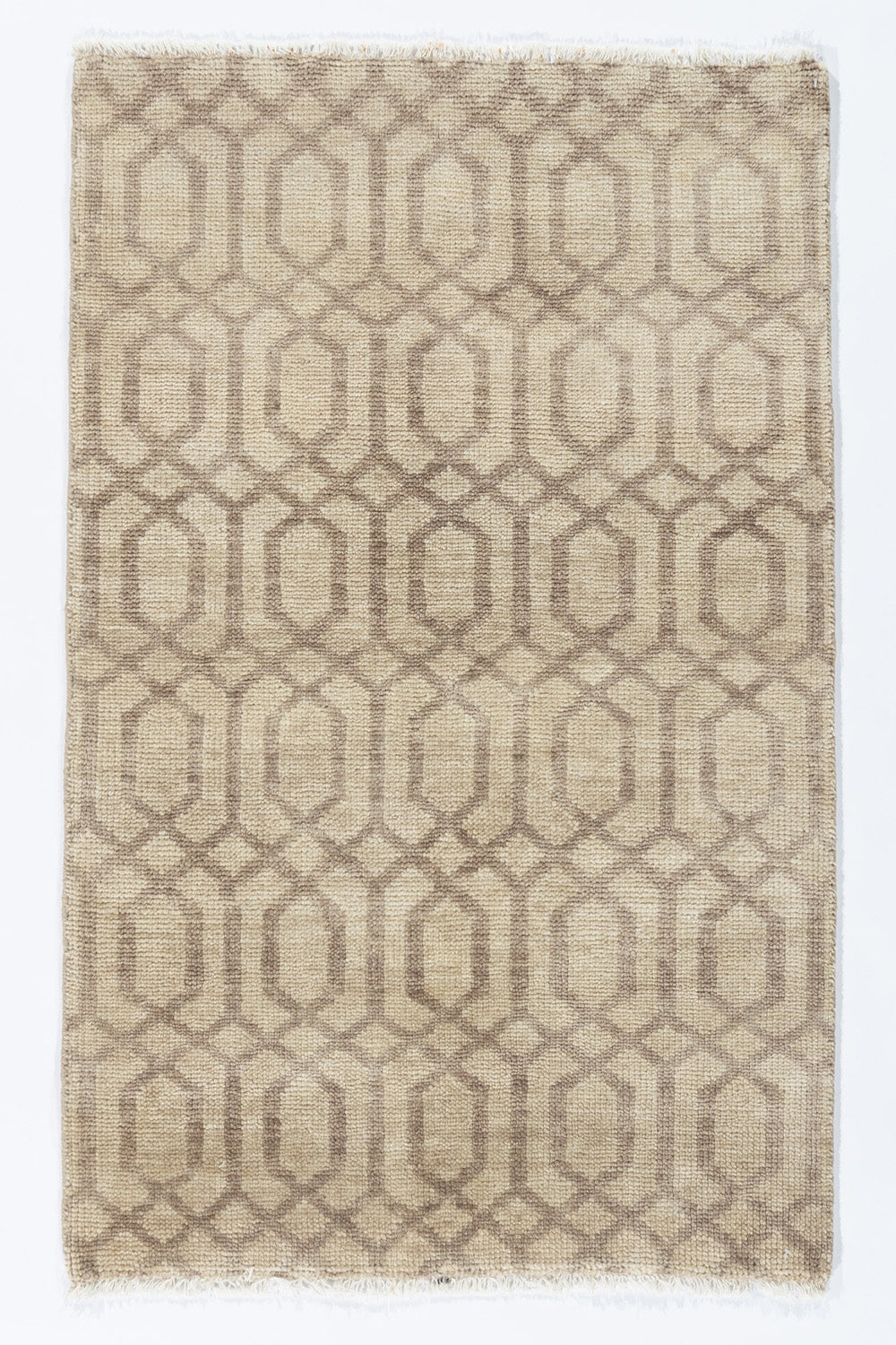 WAHO_IMAGE::n-7108-a modern hexagonal beige taupe rug 1'6 x 2'.jpg