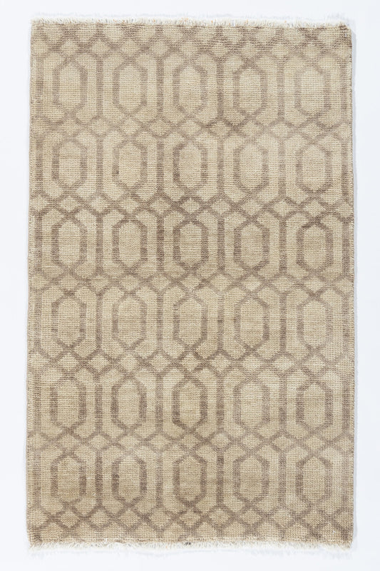 WAHO_IMAGE::n-7108-c modern hexagonal beige taupe rug 2' x 3'.jpg