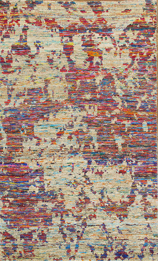 SM1016DN007 - Sari Silk Hand Woven Modern Rug