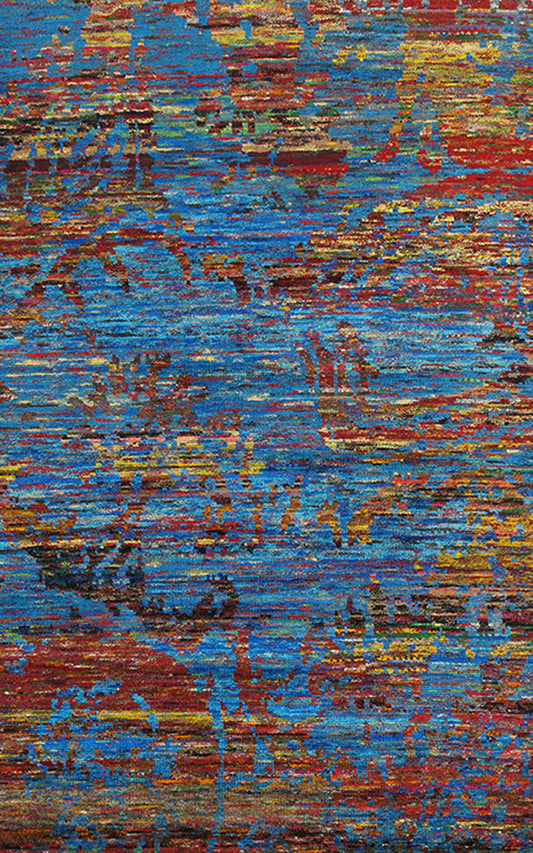 SM1017-D-N008 - Sari Silk Hand Woven Modern Rug